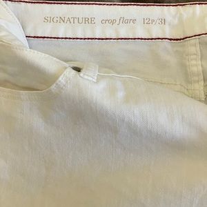 Talbots crop flare jeans - white. Size 12 Petite. Excellent condition